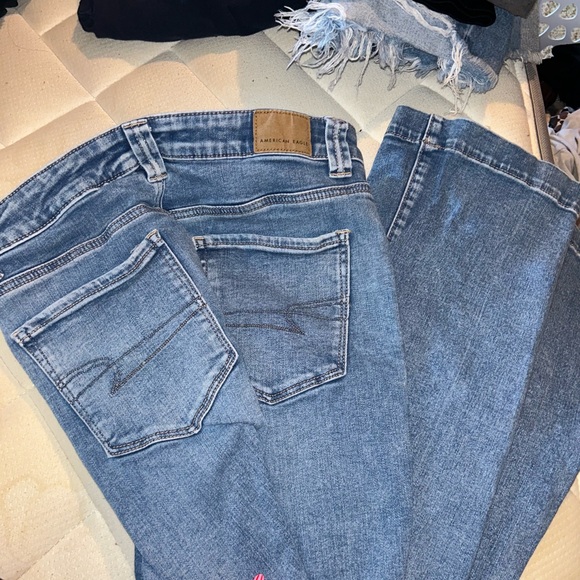 American Eagle Outfitters Denim - American Eagle Outfitters Light Blue Wide-Leg Jeans